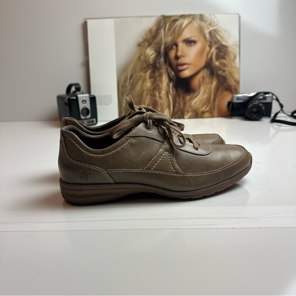Timberland Brown Leather Oxford Walking Shoes Women’s 8M Gorpcore